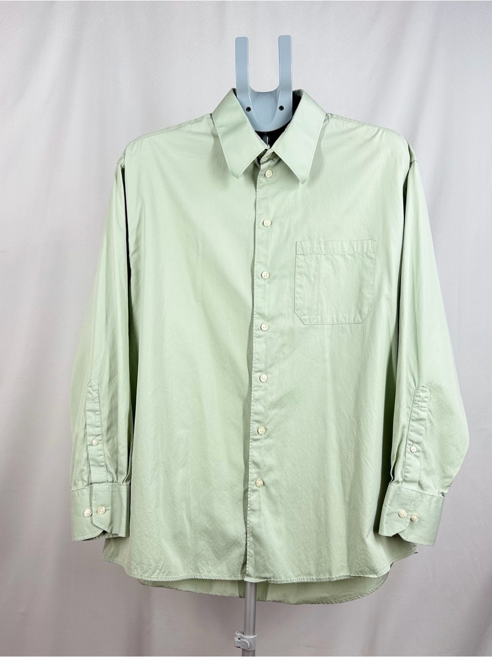 Kenneth Cole Reaction Mens XL Light Sage Green Button Down Shirt Long Sleeve